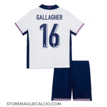 Inghilterra Conor Gallagher #16 Maglia Gara Casa Repliche Europei 2024 Bambino